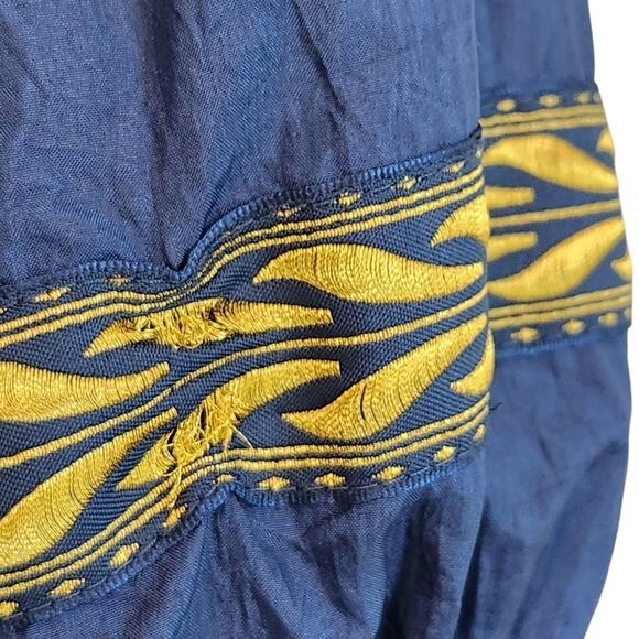 VINTAGE 1980s Lavon military bomber windbreaker jacket blue embellished size M - Picture 10 of 10